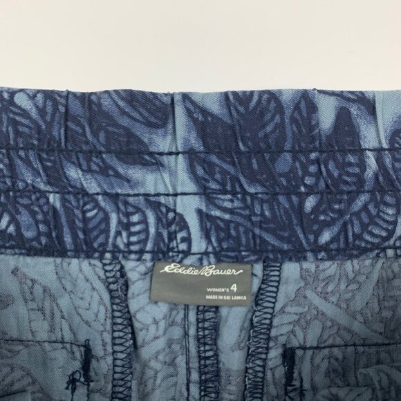 Eddie Bauer Blue Tropical Print Pull On Shorts 4 - Picture 3 of 5